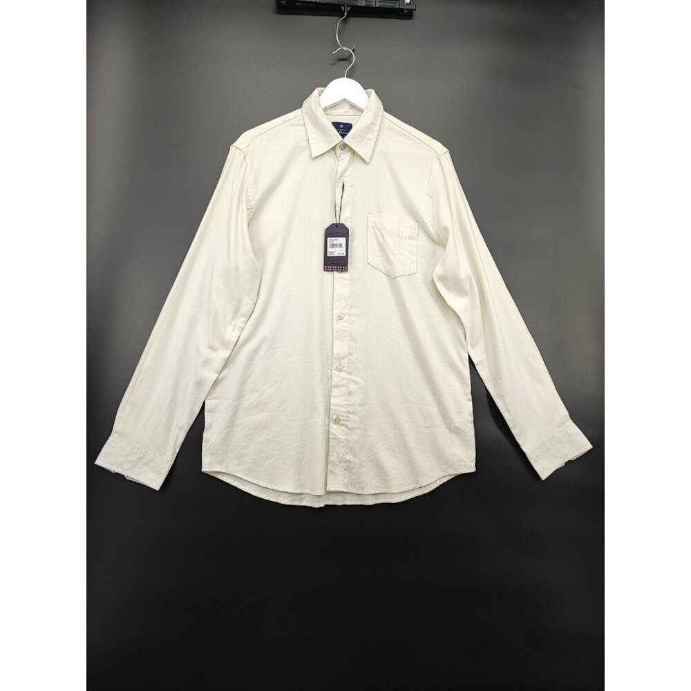The Original Ben Sherman Men's Ivory Long Sleeve Shirt Size Large